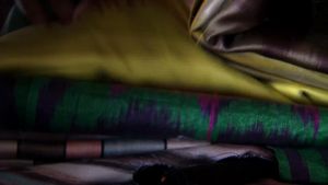Hear about the traditional practice of Atlas silk production by Uighurs and its use in contemporary fashion