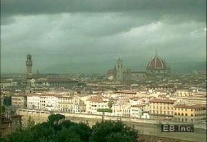 Tour the birthplace of the Italian Renaissance to see the Ponte Vecchio “living bridge” on the Arno River